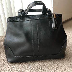 ‼️sold‼️Coach black leather handbag
